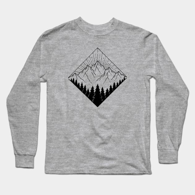 Morning Mountain Long Sleeve T-Shirt by SommersethArt